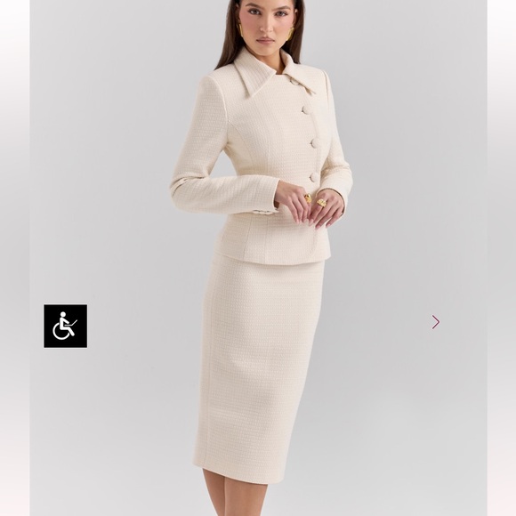 House of CB Dresses & Skirts - House of cb LENA Cream Boucle Pencil Midi Skirt USD $149 NWT sz xs